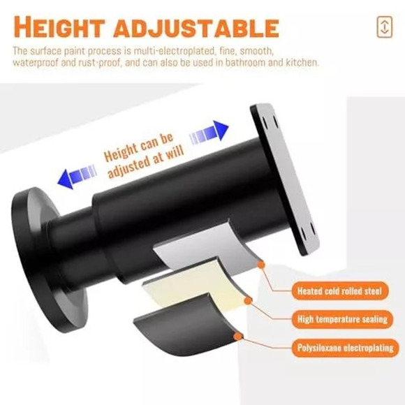 4 Pcs Adjustable Height Furniture Support Legs Furniture Legs, 10-17inch White - Picture 3 of 7